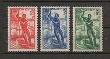 Daomé 1941 Sc# 113/16 Homem polign canoa barco 3 selos MNH comprar usado Daomé 1941 Sc# 113/16 Homem polign canoa barco 3 selos MNH comprar usado  Enviando para Brazil