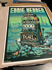 Usado, Pôster Eddie Vedder Las Vegas Pearl Jam brilho no escuro artista Munk One SN! comprar usado  Enviando para Brazil