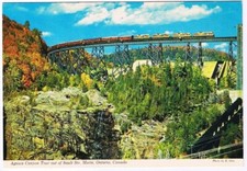 Ontario Postcard Sault Ste Marie Agawa Canyon Tour Trestle & Dam Montreal River, używany na sprzedaż  Wysyłka do Poland