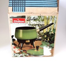 Juego de fondue eléctrica vintage de 1970 Chilton - nuevo en caja/hecho en EE. UU. segunda mano  Embacar hacia Mexico