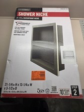 Usado, Nicho de chuveiro NIOB Everbilt Watershield com prateleira ajustável, 21,25 x 13,25 x 3,5 comprar usado  Enviando para Brazil