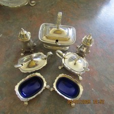 Conjunto de café da manhã 11 peças cor prata e azul fica ótimo em sua mesa. comprar usado  Enviando para Brazil