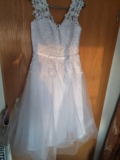Weißes festliches kleid gebraucht kaufen  Bedburg