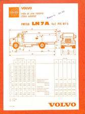 VOLVO TRUCKS / TYPE LN 7 A 4X2  / PORTEUR / FICHE TECHNIQUE DE 1974 comprar usado  Enviando para Brazil
