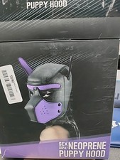 Usado, Máscara acolchoada de látex borracha role play cachorro cosplay cabeça cheia para casais comprar usado  Enviando para Brazil