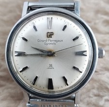Girard Perregaux Gyromatic 39 Joias Aço Inoxidável 34mm Relógio Tamanho Médio Anos 1960, usado comprar usado  Enviando para Brazil