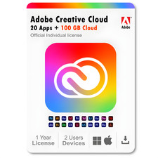 Usado, Adobe Creative Cloud (TODOS OS APLICATIVOS) | 1 ano | 100GB de armazenamento + ferramentas de IA comprar usado  Enviando para Brazil