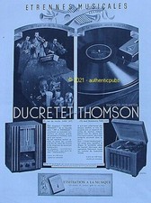Publicite ducretet thomson d'occasion  Cires-lès-Mello