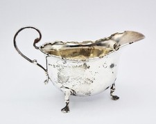 JARRO DE CREME ANTIGO NOVIDADE PRATA ESTERLINA SAUCEBOAT Birmingham 1918 comprar usado  Enviando para Brazil