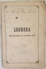 Libretto opera leonora usato  Foligno