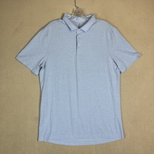 Usado, Camisa polo masculina Lululemon grande azul claro elástica desempenho comprar usado  Enviando para Brazil