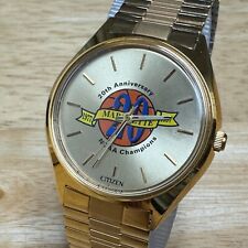 Vintage Citizen Relógio de Quartzo NCAA Champions Masculino Tom Dourado Dia Data Nova Bateria, usado comprar usado  Enviando para Brazil