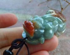 Pingente de jadeíta Dragon Pi Xiu vermelho natural 100% A certificado por vídeo 龙貔貅 408217 comprar usado  Enviando para Brazil