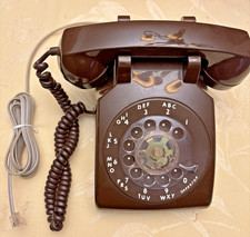 Vintage ITT Marrom Mesa Tampo Mostrador Rotativo Telefone Chocolate 1983 comprar usado  Enviando para Brazil