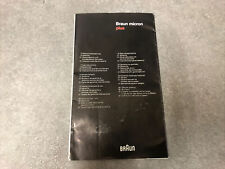 Bedienungsanleitung braun micr gebraucht kaufen  Hannover
