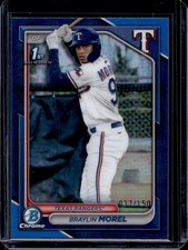 Usado, Refrator azul Bowman Chrome Braylin Morel 2024 1º #37/150 Rangers comprar usado  Enviando para Brazil