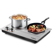 Placa quente, queimador infravermelho duplo, fogão elétrico de vidro cerâmico, temperatura ajustável... comprar usado  Enviando para Brazil