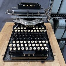 Rara máquina de escrever vintage Yost nº 4 e tampa de metal escrita antiga escritora cega comprar usado  Enviando para Brazil
