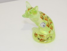 Estatueta de vidro arte Fenton Fox 95 anos pintada à mão assinada comprar usado Estatueta de vidro arte Fenton Fox 95 anos pintada à mão assinada comprar usado  Enviando para Brazil