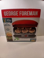 Nova Grelha GEORGE Forman 5 Porções e Panini Antiaderente Vermelha GR2080R comprar usado  Enviando para Brazil
