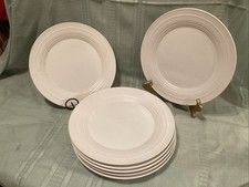 "7 platos de cena Mikasa Swirl blanco mate DJ100, acabado mate y brillante 11 3/8""" segunda mano  Embacar hacia Mexico