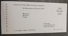 Cartão de convite galeria de arte SO 1984 Studio 666 Paris Bergerson Bowman Unglee fotogr, usado comprar usado  Enviando para Brazil