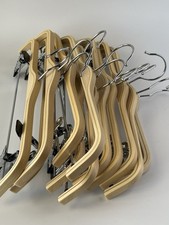 Cabides de madeira, saia/calça fina de madeira natural pacote com 12 comprar usado  Enviando para Brazil