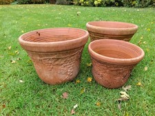 Three terracotta planters for sale Three terracotta planters for sale  BEDWORTH