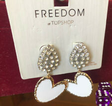 Earrings dangly white for sale  BLACKPOOL