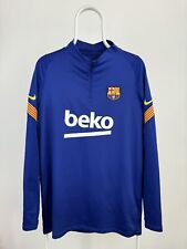 Camiseta de entrenamiento FC Barcelona Nike Dri-Fit 1/4 cremallera azul 2020/21 talla L segunda mano  Embacar hacia Argentina