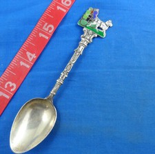 Carrinho de cavalo esmaltado esterlina 4-5/8" colher lembrança Inglaterra 1938, usado comprar usado  Enviando para Brazil
