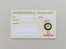 Omega warranty booklet usato  Corropoli