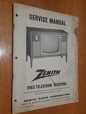 Receptores e suplementos de televisão Zenith manual de serviço TV33 1965 chassi L&M comprar usado  Enviando para Brazil