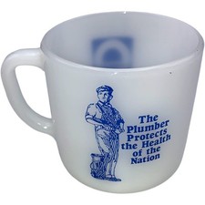 Caneca de vidro leitoso vintage federal de vidro encanador/padrão americano comprar usado  Enviando para Brazil