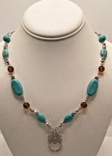 Collana ovale finto usato  Spedire a Italy