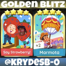 Say Strawberry & Marmota :- Adesivos Mono_Poly_Go Golden Blitz (Barato e Mais Rápido) comprar usado  Enviando para Brazil
