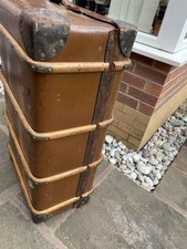 Leather steamer trunk for sale  LONDON