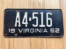 1962 virginia license for sale  Tacoma