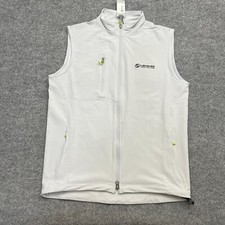 Jaqueta Colete Peter Millar Masculina Pequena Branca Elástica Bolsos no Pescoço Simulado Zíper Completo, usado comprar usado  Enviando para Brazil