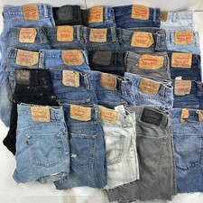 Lote por atacado de 25 jeans Levi's cortados (tamanhos sortidos) comprar usado  Enviando para Brazil