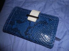 Carteira de couro pequena Victor Hugo SNAKE azul muito boa qualidade comprar usado  Enviando para Brazil