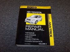 matrix 2003 toyota manual for sale  Fairfield