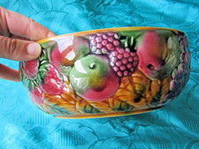 Saladier fruit barbotine d'occasion  Château-Salins