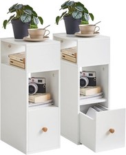 bedside tables white for sale  SALFORD