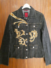 Jeansjacke schwarz goldfarb gebraucht kaufen  Bad Wörishofen
