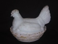 VINTAGE COPO DE LEITE BRANCO GALINHA NO NINHO VALLERYSTHAL PRATO DE MANTEIGA COLECIONÁVEL #A2 comprar usado  Enviando para Brazil