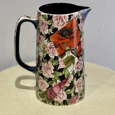 Porcelain floral jug for sale  REDHILL