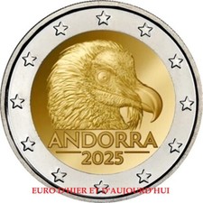 PREVENTE Coincard 2 € Andorre 2025 dédié au gypaète barbu na sprzedaż  Wysyłka do Poland