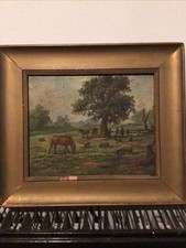 Vintage landscape painting for sale  BUNGAY