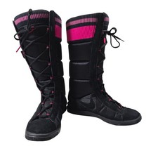 Botas de inverno Nike Hi II Premium preto rosa acolchoado alto com cadarço tamanho 6.5, usado comprar usado  Enviando para Brazil